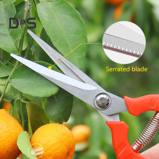 Pruning Scissors High Hardness Sharp Blade Stainless Steel Fruit Trees Branch Pruning Shears Home Supplies