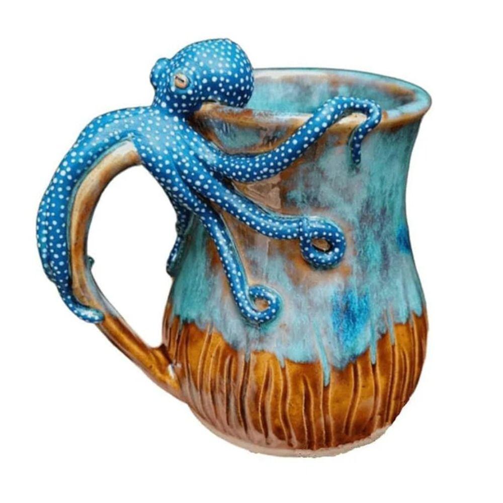 Handmade Statue Sea Animal Mug Creative Cartoon Water Cup  For Coffee and Milk Tea Enthusiasts