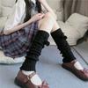 Japanese Jk Uniform Student Spring, Autumn And Winter Knitted Hairball Piled Thickened Warm White Stacked Socks Cover Female Long