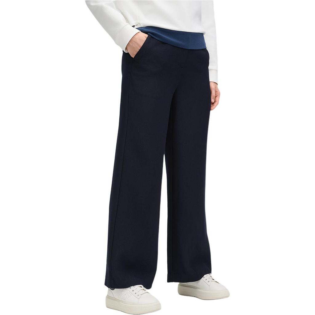 Fila Loose Comfortable Versatile Knitted Wide-Leg Casual Pants Women Bottoms Sky-Blue F11W514803FNV