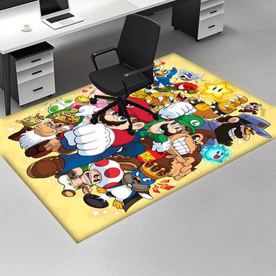 1pc Super Mario Bros. Anime Cartoon Design Office Carpet, Non Slip Rug for Home Decor, Living Room, Bedroom, Game Room & Dormitory Perfect