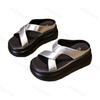 Fashion Women's Beach Sandals 2025 New Thick Bottom Soft Sole Dress Fashionable Summer Platform Outdoor Slippers Sandalias De Mujer