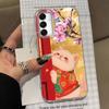 Retro Lucky Cute Cat Flower Phone Case for Samsung Galaxy A55 A07 A17 A56 A36 A26 A16 A53 A06 A14 A24 A34 A54 A15 A12 A22 Cover