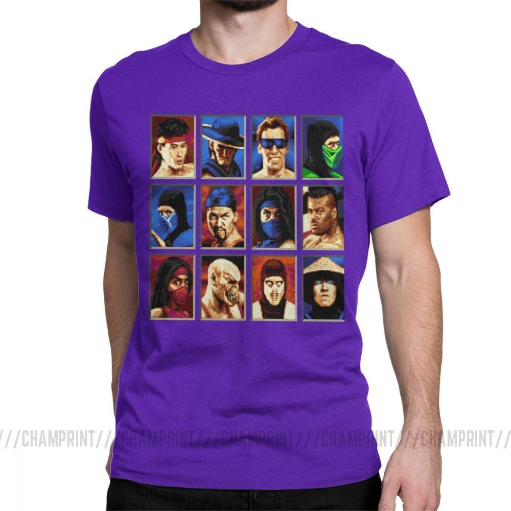 Vintage Mortal Kombat Ii Tees Genesis Character Select 16 Bit T Shirt Retro Gamer Collage T 4XL