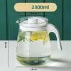 Large Capacity Glass Kettle High Temperature Resistance Water Bottle Household Transparent Teapot Coffee Jug Drinking Utensil