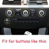 Aluminium Alloy Car Center Console Air Conditioning Volume Knob Decoration Cover For BMW 5 Series E60 530 520 523 525 2008-2010