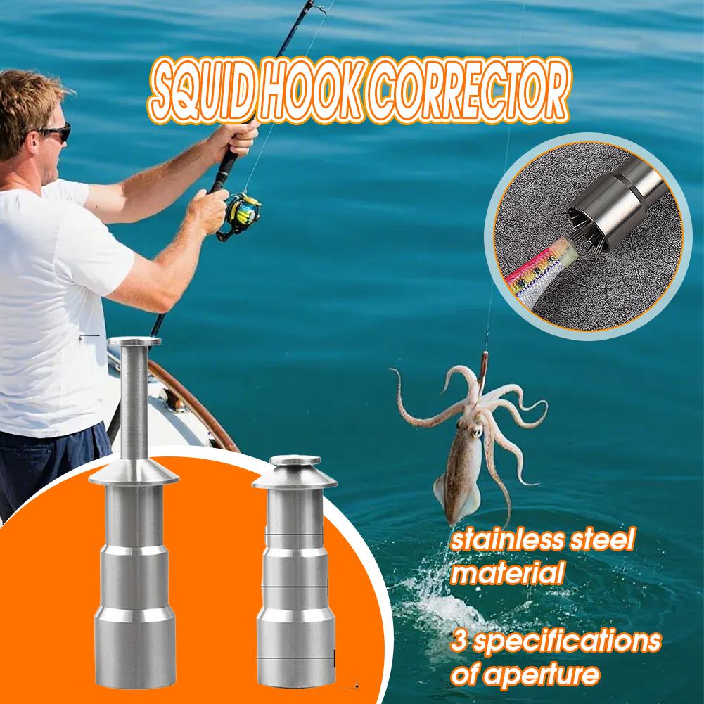Stainless Steel Squid Hook Correction Tool Squid Hook Repair Hook Straightening Tool Fishing Accessories