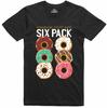 Herren Lustiges Neuheit T-Shirt Donut 6er Pack Ring Spin Baumwolle Vorgeschrumpftes T-Shirt