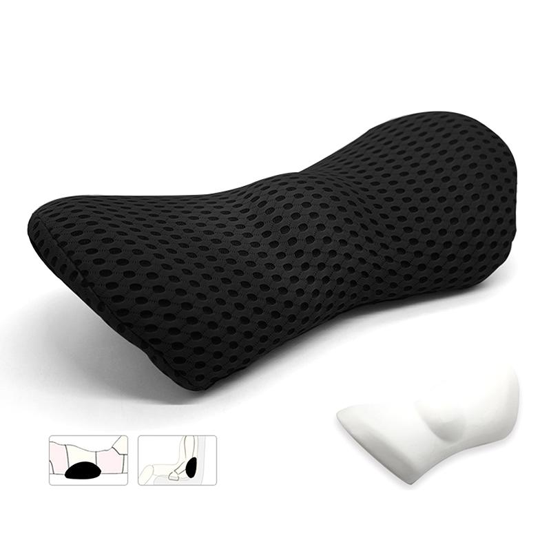 

Breathable Memory Cushion Interior Accessories Bed Sleeping Pillow Car Seat Waist Pillow Lumbar Support Pillow Foam Car Cushion чорний