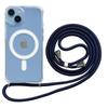 Laccetto a tracolla Custodia magnetica trasparente per 17 Air 16 15 Plus 14 13 12 Pro Max 11 Per Magsafe Cover posteriore rigida in acrilico PC