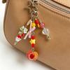 Beaded Keychain Charm Decorative Bag Charm With Fruit-Inspired Beads, Alloy Hardware and 12 cm Hanging Length for Keys, Handbag Zipper Pull