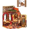 Robotime Miniature House Kit DIY Wooden Puzzle Model House with Illustrated Instructions for Adults and Kids