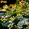 1PC Luces LED Solares Florales de Fuegos Artificiales para Jardín Exterior Impermeable Lámpara de Césped, Iluminación de Paisaje para Patio, Terraza, Balcón, Camino, Parque