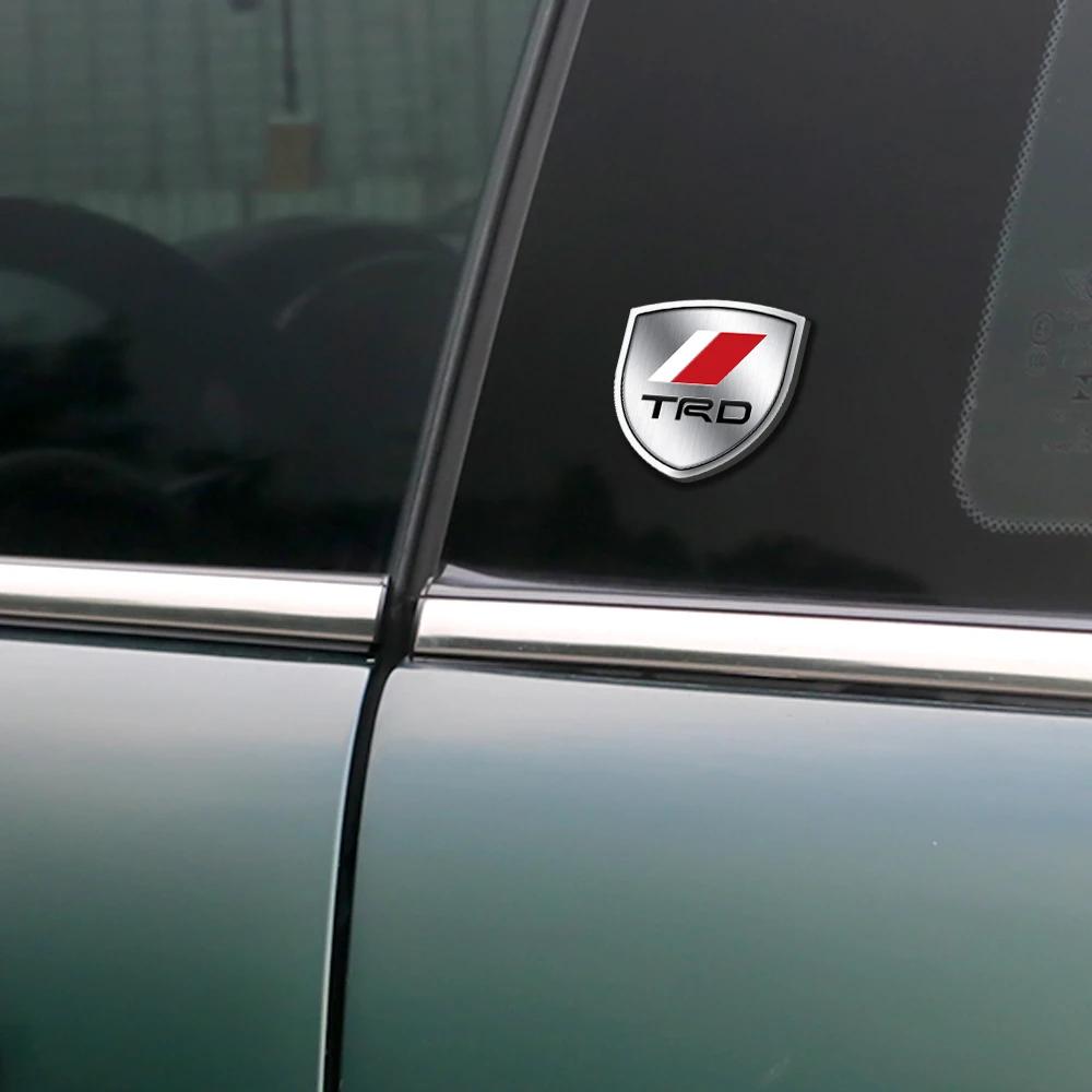 Styling Auto 3D Metallo Scudo Portiera Auto Emblema Badge Carrozzeria Auto Adesivo Per TRD TOYOTA Crown Reiz Corolla Prada Yaris Vitz Camry GT86