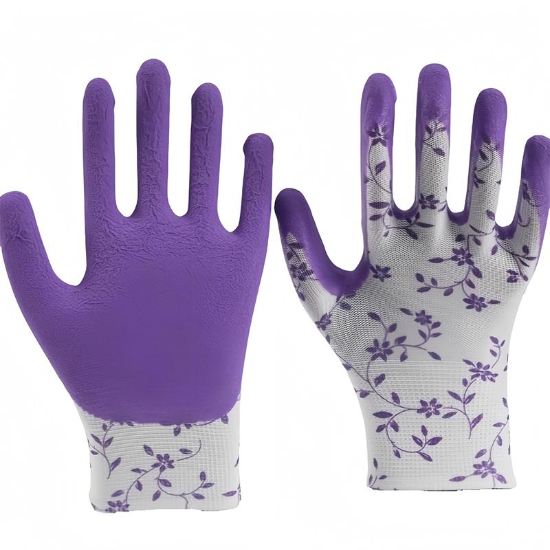 Garden Gloves One Size For Women Breathable Foam Latex Working Gloves, For Gardening Landscape Diy Rubber Gloves