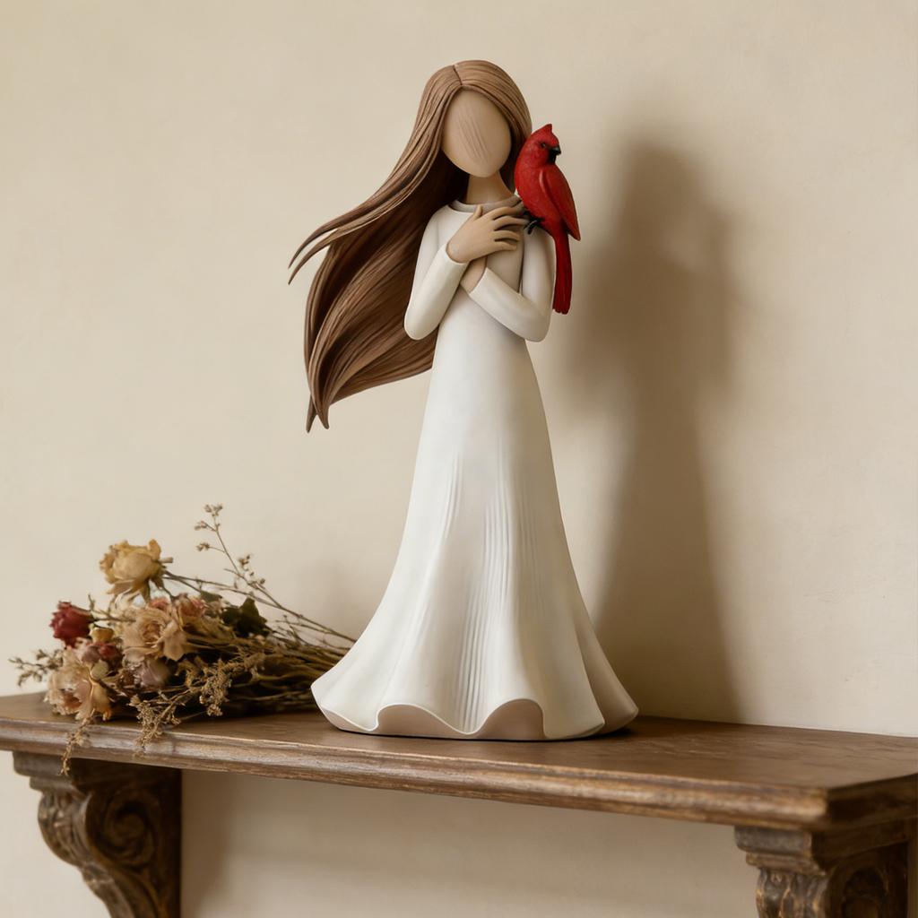 Cardinal Gifts for Women with Red Bird Sculpted Hand-Painted Figurine Sympathy Gifts for Loss of Loved One