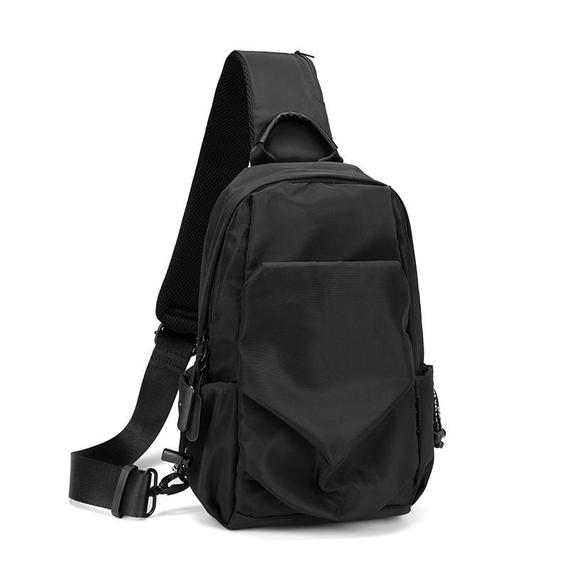 Casual Men s Chest Bag, Simple Single Shoulder Crossbody Bag, Multifunctional Crossbody Bag, Small Bag, Trendy Mailman Bag, Men s Bag чёрный