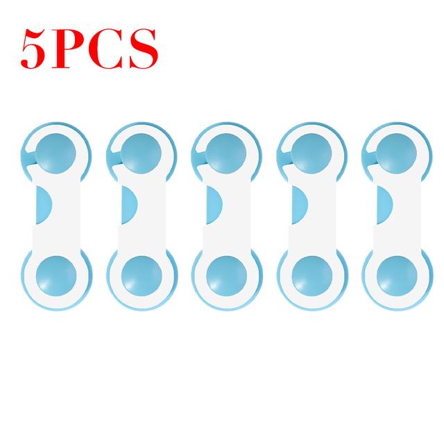 5pcs Child Safety Plastic Cabinet Lock Baby Protection From Children Safe Locks for Refrigerators Security Drawer Latches