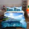 Luxury Yacht Seascape Bedding Duvet Cover Sets Duvet Covers Pillowcases Gifts (1 * Duvet Cover 2 * Pillowcases, Without Duvet Insert)