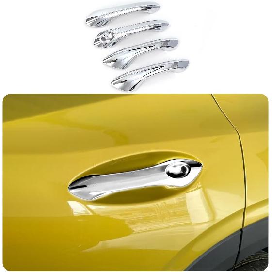 Car Accessories Fit for Chevrolet TRAX 2024 2025 2026 Exterior Door Handle Cover Trims (Without Smart Holes:Glossy Black) 4PCS ABS