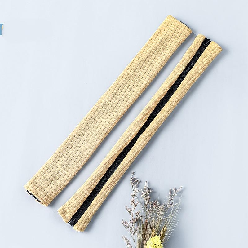 One Pair Solid Color Universal Waterproof Office Chair Armrest Cover Home Elastic Stain-Resistant Zipper Sleeve