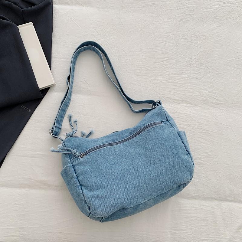 Denim Multi-Layer Small Square Bag Women's Shoulder Crossbody Bag