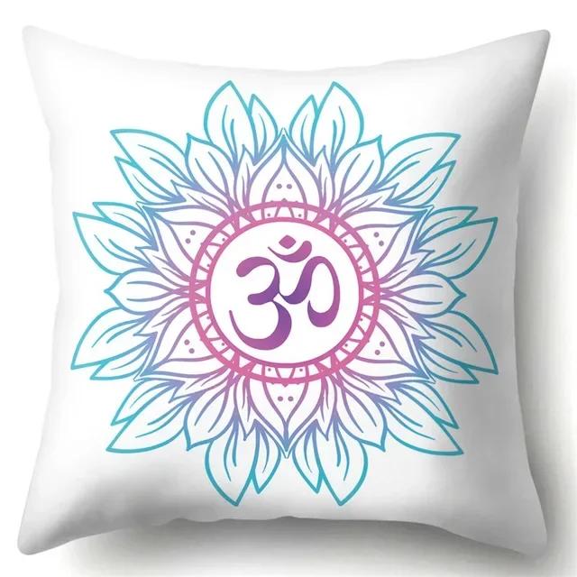 Buddha Head Eye Print Cushion Cover Case Buddhism Decorative Pillow Cover Polyester Home Hotel Car Decoration Pillowcase 45X45CM