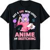 Unisex T-shirt Just A Girl Who Loves Anime and Sketching Short Sleeve T-Shirt