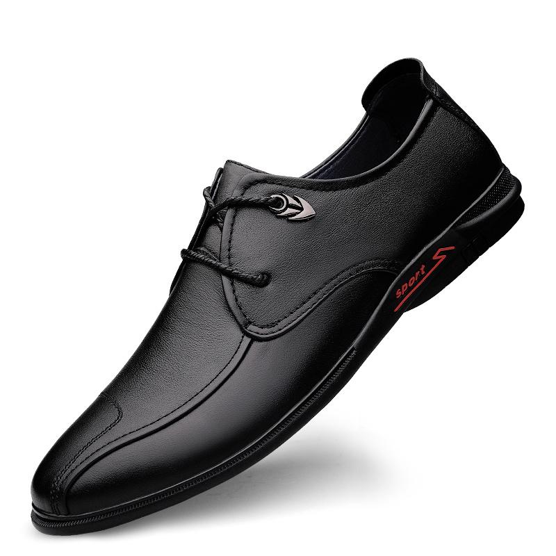 

Новейшие офисные мужские туфли-оксфорды на шнуровке, роскошные брендовые мужские мокасины высшего качества из натуральной кожи, официальная мужская повседневная обувь 38