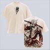 BLEACH Kurosaki Ichigo T-shirt Anime Printed Vintage Washed Oversized T Shirt Summer Short Sleeve Cotton Tees Tops Men Clothing