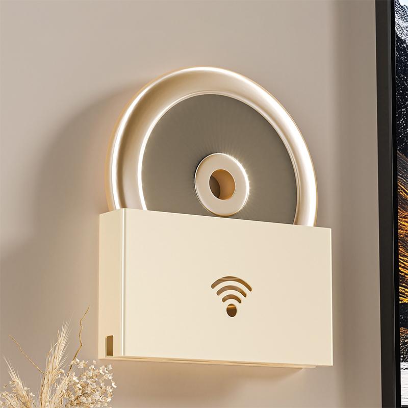 Cutie de depozitare minimalistă pentru router wireless Fără găurire Suport de perete Pentru camera de zi Suport și raft de depozitare pentru router Wifi