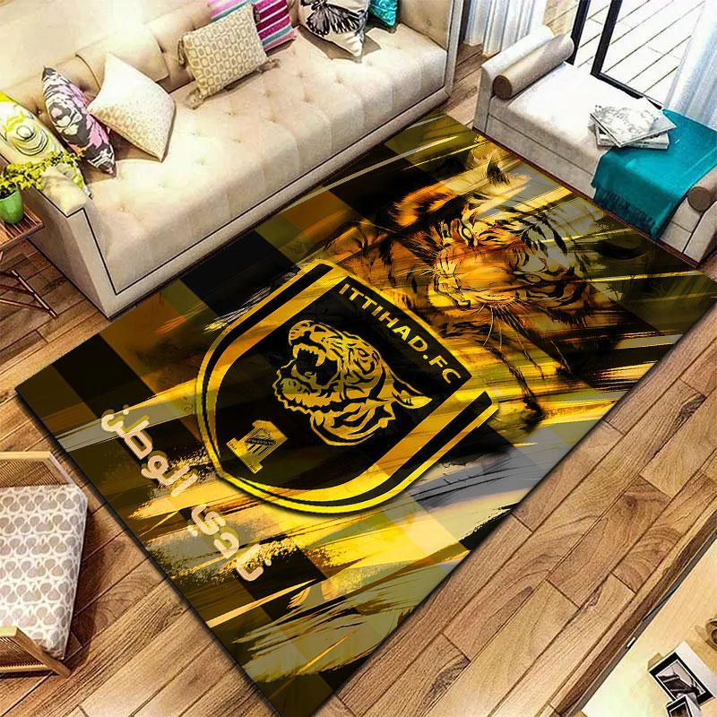 Al-Ittihad FC Carpet Rug for Living Room Bedroom Home Sofa Decoration,Kids play Non-slip Floor Mat