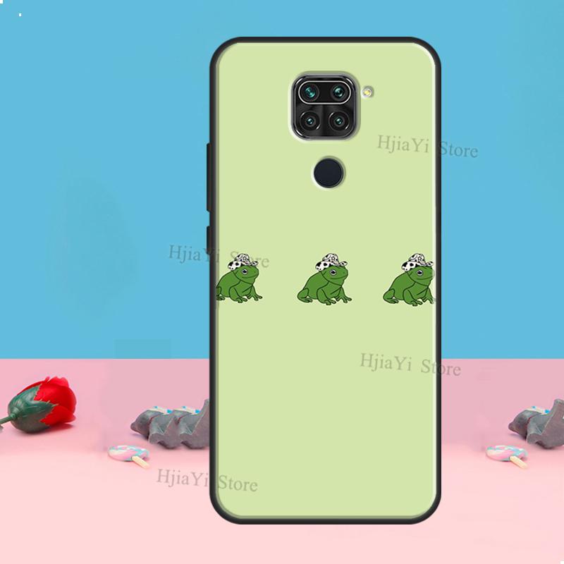 Cute Green Frog For Xiaomi Redmi Note 11 10 9 8 Pro 11S 10S Phone Case For Redmi 10 9 9A 9C 9T Cover Shell