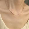Stainless Steel Bead Chain Women's Necklace Gold Beau and Colorful Link Beauty Beauty Bead Chain Wholesale