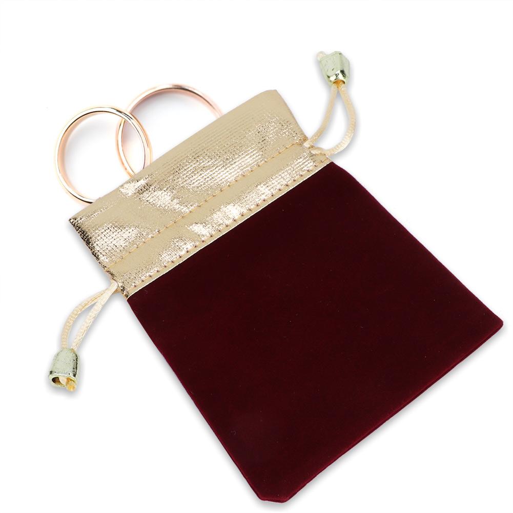 25 Stück Kordelzug Geschenk Schmuck Aufbewahrungsbeutel Beutel Halter Tasche Organizer (Weinrot 10x12.5cm)