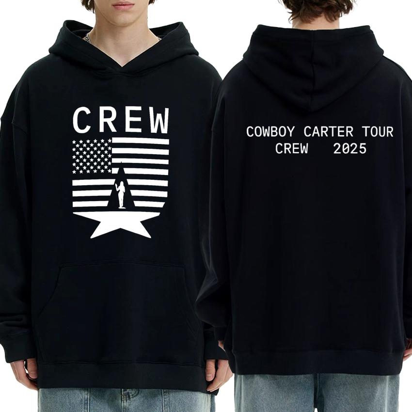 Hot Singer Beyoncé Tour 2025 Double Sided Printed Hoodies Unisex Harajuku Fashion Sweatshirt Unisex Fleece Long Sleeve Pullovers