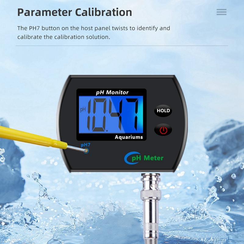 A25F-Digital Ph Meter Aquarium Drinking Water Online PH Monitor Professional Accurate Water Quality Tester EU Plug
