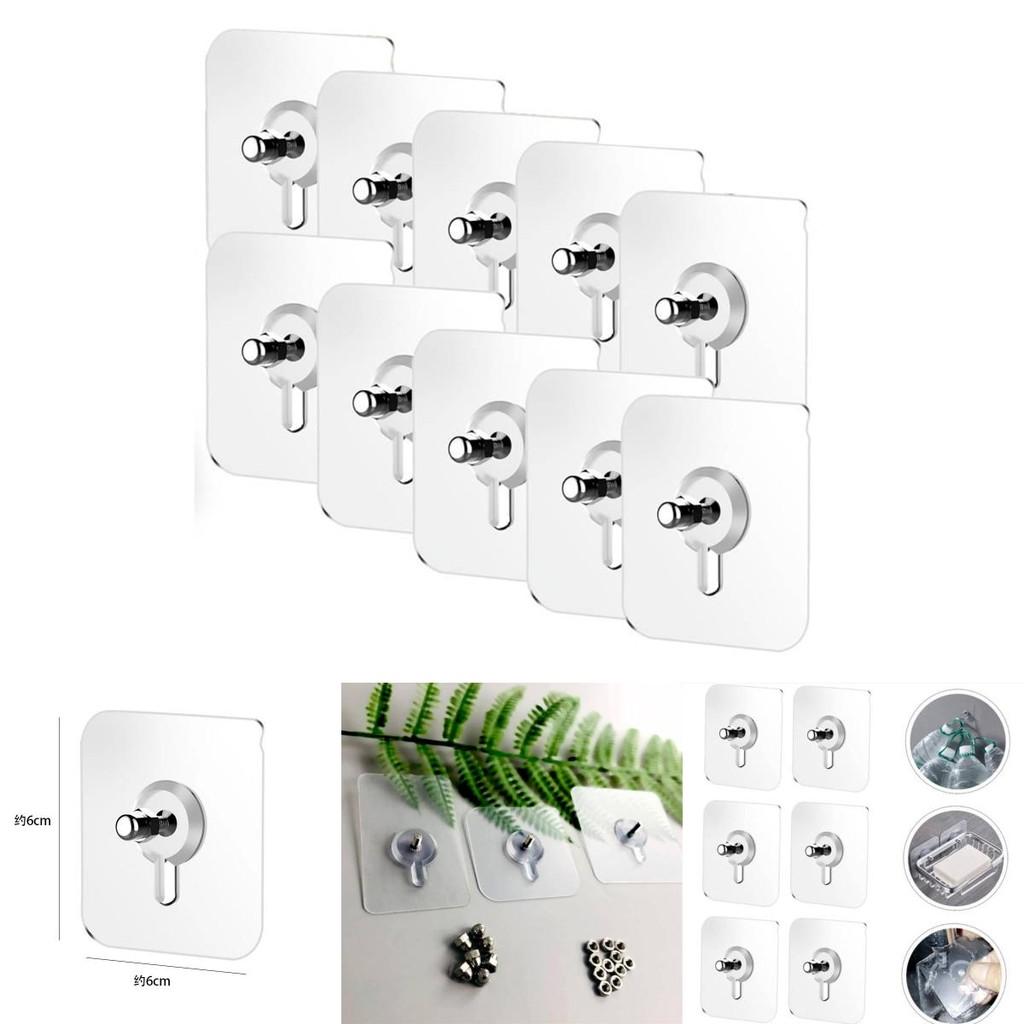 No Drill Sticky Hook Stainless Steel Strong Adhesive For Bathroom And Kitchen Use