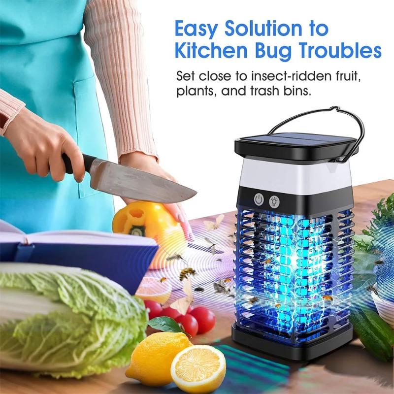 Lampă de țânțari, Extinctor electric cu șoc pentru insecte de exterior, Lumină UV, Capcană pentru insecte zburătoare, Camping, Lumini pentru țânțari
