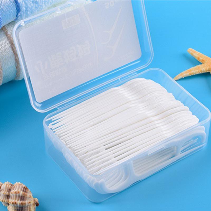50PCS Dental Floss Flosser Picks Toothpicks Interdental Brush Tooth Cleaning