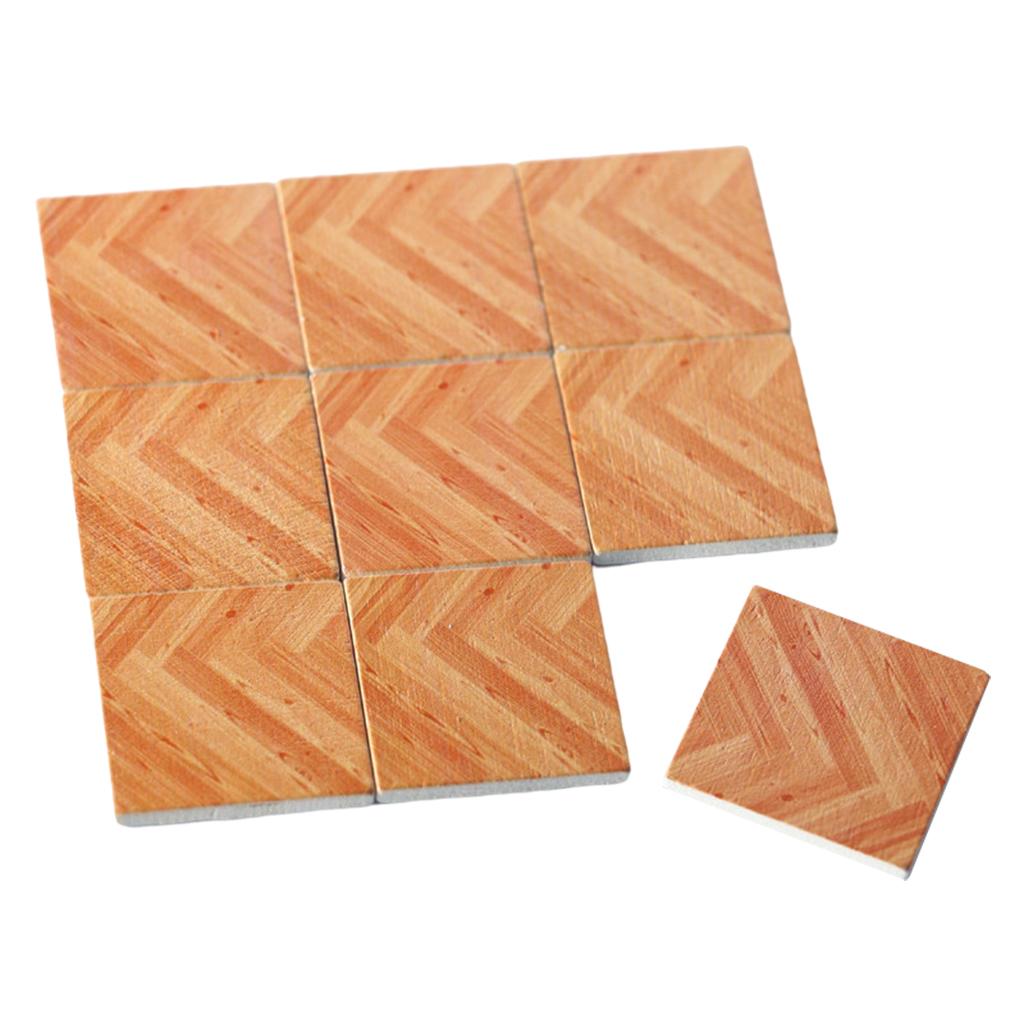 Handmade 1:6 1:12 Mini Dollhouse Floor Sticker Floor Tiles Kitchen Bathroom DIY Decoration Children Toys Birthday Gifts