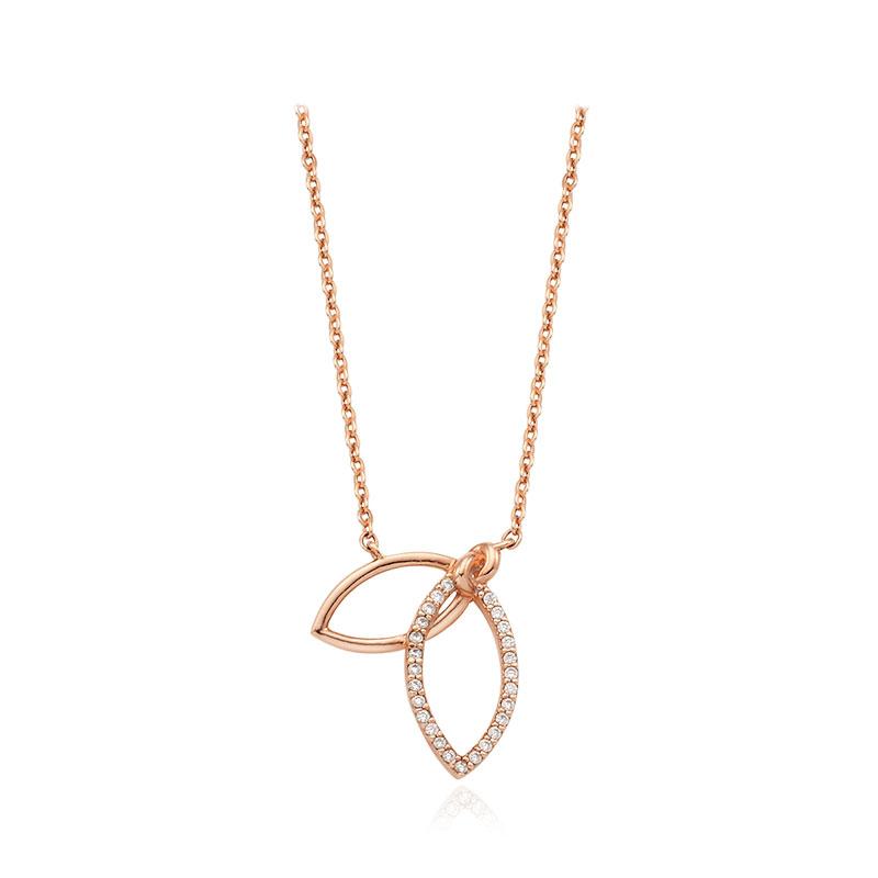 Tirrlirr Grace Silver Pink Necklace Tnssvp11161S
