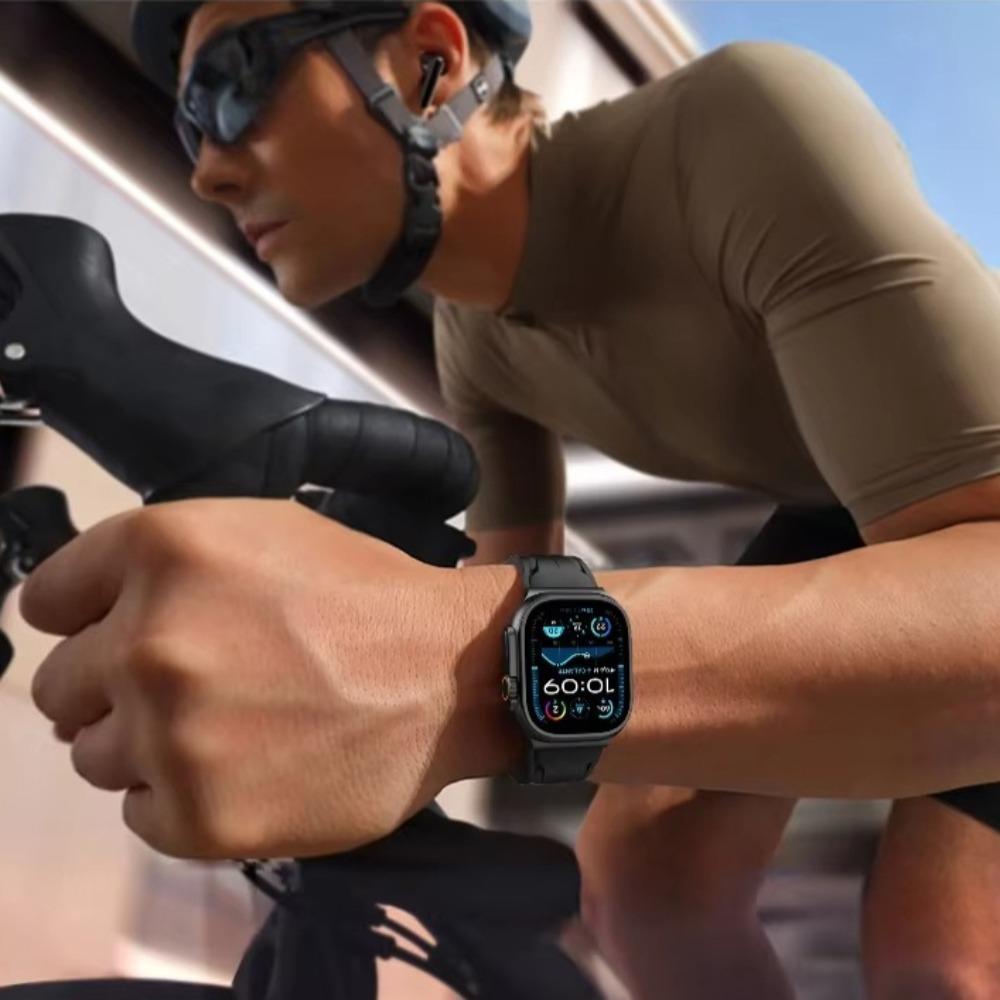 Silicone Bracelet for Apple Watch Ultra 3 2 49mm 46mm 45mm 44mm Sports Luxury Band For Iwatch Series 11 10 9 8 7 6 5 4 Se3 Strap