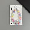 Fashion Comparison Candy Color Rainbow Matte Round Bead Girl Phone Rope with Card Earphone Set Keychain Bag Pendant Decorative Accessories