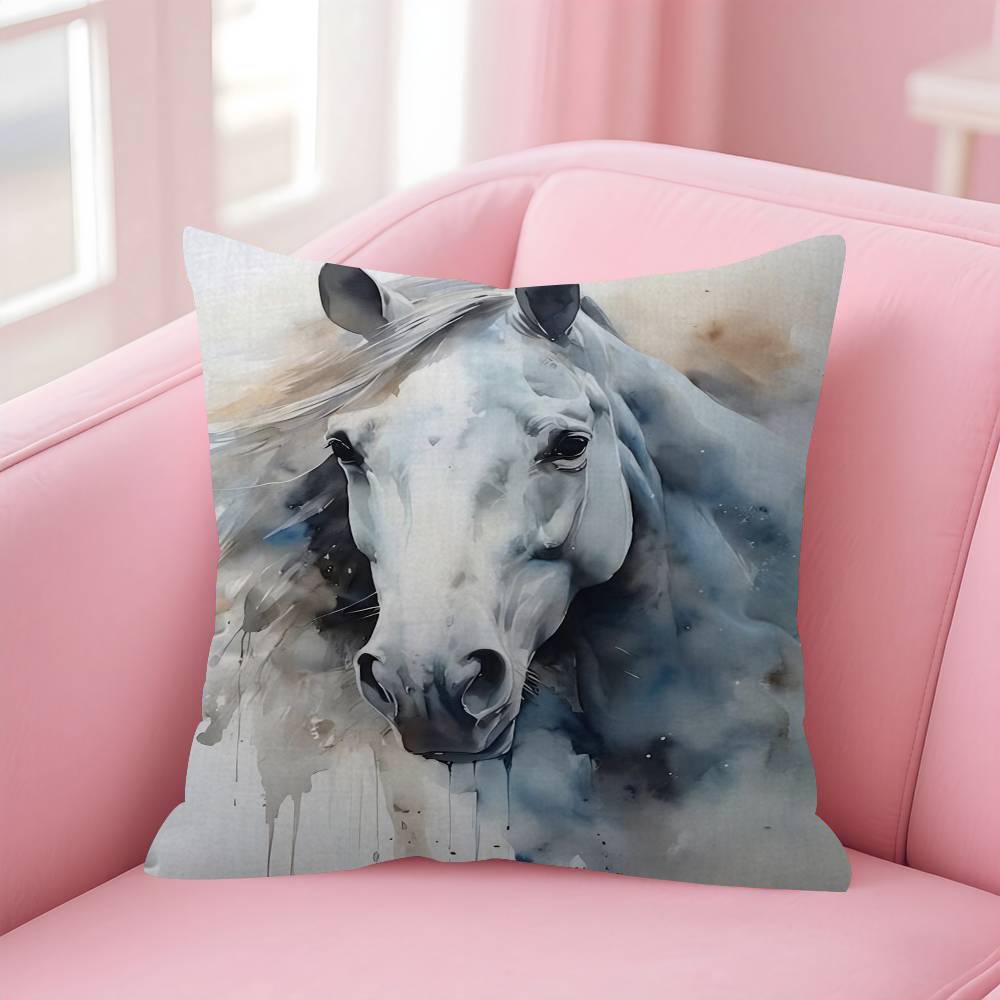 Modern Minimalist Animal Horse Pillow Cushion Cover Pillowcase Living Room Sofa Home Decor Customized