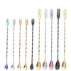304 Stainless Steel Bar Spoon Cocktail Mixing Spoon Bar Long Handle Bartending Spoon Milk Tea Household Daily Use
