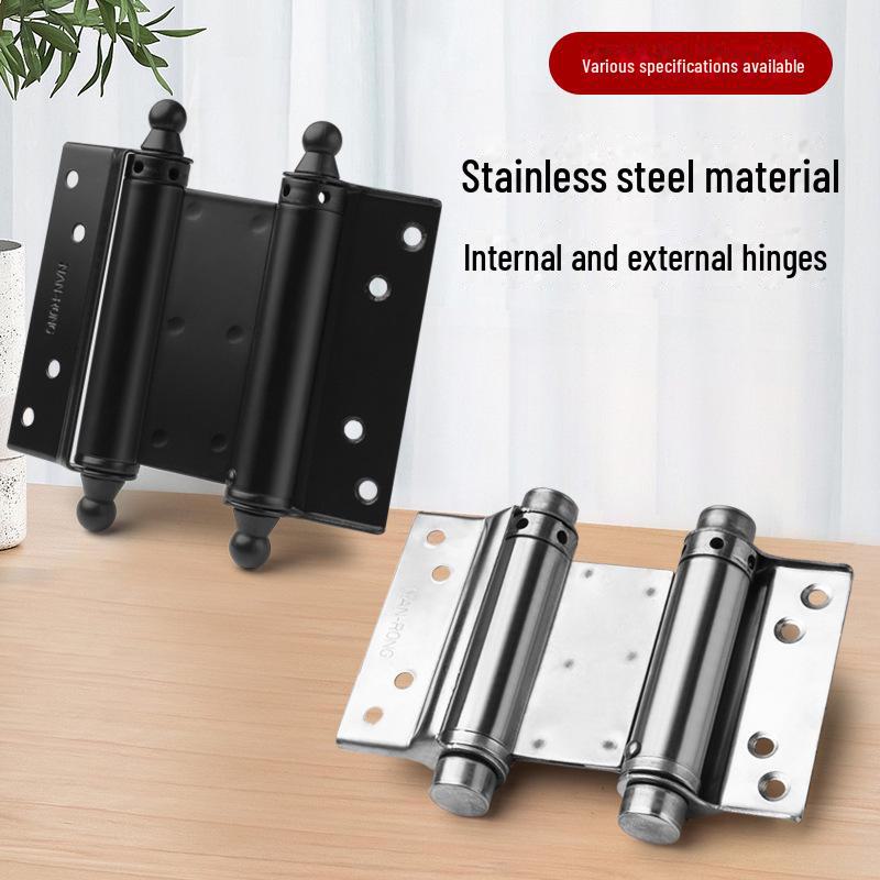 Doppelt öffnende Türscharniere aus Edelstahl: Automatisches Schließen, geräuschlos, strapazierfähig, verstärkte Feder, mehrere Größenoptionen