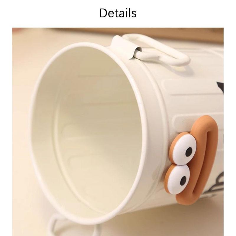 Big Mouth" Iron Pen Container Iron Pen Holder Student Desktop Iron Barrel Office