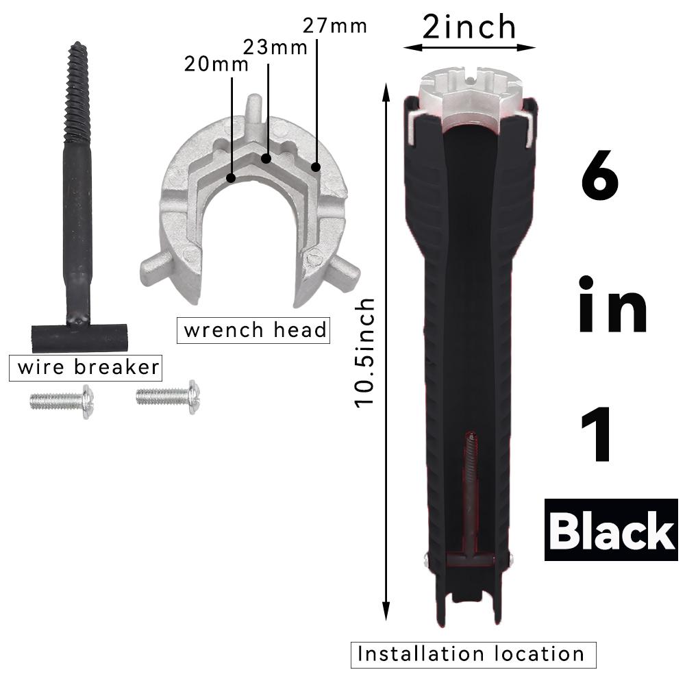 8 in 1 sink faucet wrench repair tool non-slip kitchen bathroom faucet assembly key plumbing installation wrench