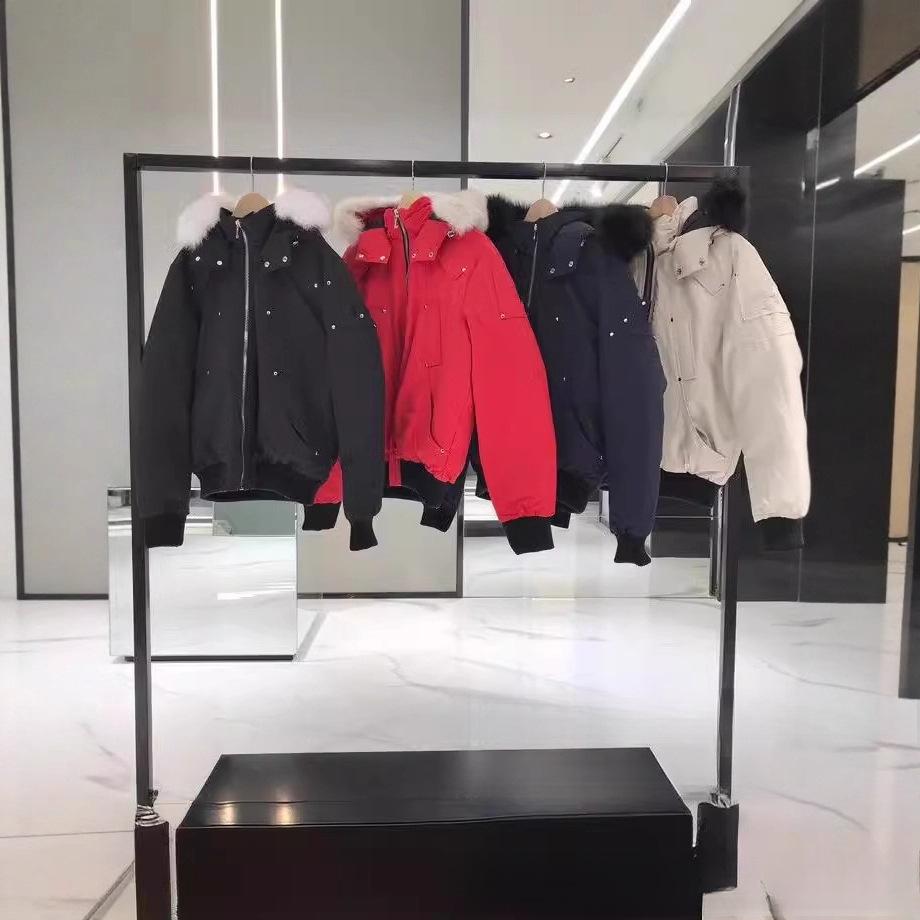 High version big goose scissors down jacket Canadian men's and women's short jacket Q silver fox jacket
